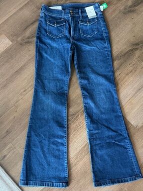 GAP Women's Deep Blue Flared Jeans
